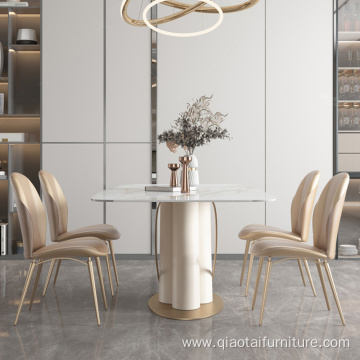Modern designer Stainless steel Luxury dining table